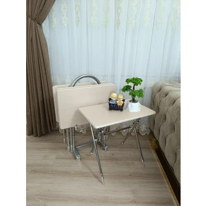 Evko Mobilya Çanta Zigon Sehpa, 4'lü Sehpa, Zigon Sehpa, Servis Sehpası, Mdf Mebran Sehpa, Katlanır Sehpa, Krom