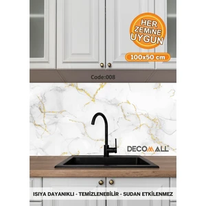 8 Code Yapışkanlı Desenli Folyo Duvar Dolap Mutfak Tezgah Arası Folyo Kaplama(50x100cm)