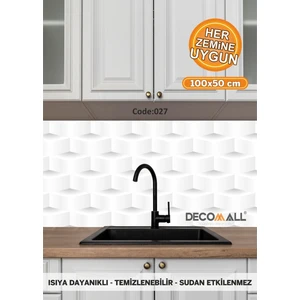 27 Code Yapışkanlı Desenli Folyo Duvar Dolap Mutfak Tezgah Arası Folyo Kaplama(50x100cm)