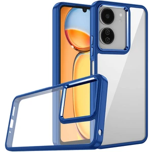 Redmi 13CUYUMLU 3D Krom Kamera Korumalı Kenarları Renkli Arkası Şeffaf Sararmaz Kılıf Kapak