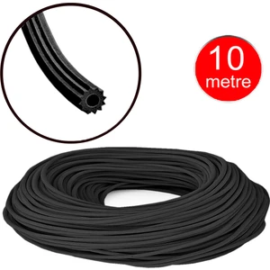 Alet Çantam Aletçantam Alüminyum Sineklik Teli Fitili Siyah 5mm Kapı Pencere Tül Sabitleme Lastik Contası -10 Metre