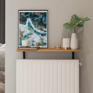 İnarch Dizayn Adin Petek Üstü Raf, Duvar Montajsız, Kalorifer Peteği Rafı, Dresuar- Atlantik Çam, 60 cm