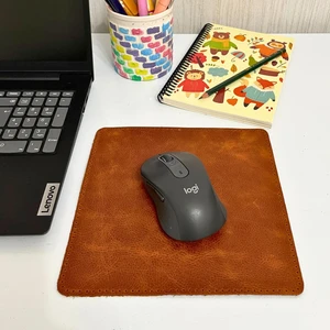 Hakiki Deri Mausepad, 20*20CM Crazy Gerçek Deri Mouse Pad, 1 Adet Oyuncu Gamepad