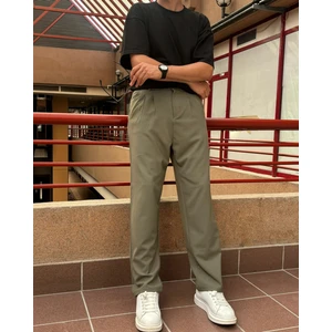 Baggy Kalıp, Yazlık-Baharlık, Esnek-Dökümlü, Pile Detaylı, Geniş Kumaş Pantolon ASP01