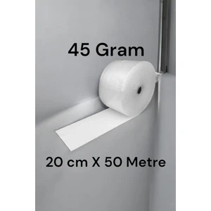 ( 45 Gram ) 20 cm x 50 Metre Eşya Sarma Koruma Naylonu Balonlu Ambalaj Naylonu Pat Pat Baloncuklu Havalı Pıt Pıt