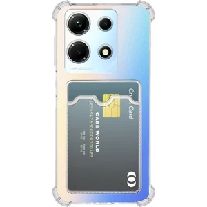 Case World Infinix Note 30 Kamera Korumalı Kartlıklı Darbe Emici Özellikli Şeffaf Silikon Kılıf