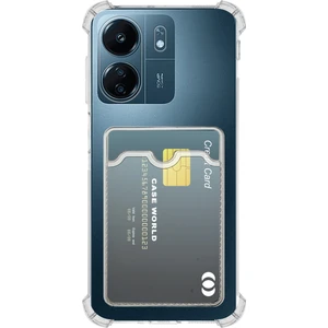 Case World Xiaomi Redmi 13C Kamera Korumalı Kartlıklı Darbe Emici Özellikli Şeffaf Silikon Kılıf