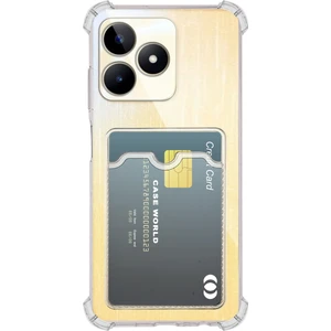 Case World Realme C53 Kamera Korumalı Kartlıklı Darbe Emici Özellikli Şeffaf Silikon Kılıf