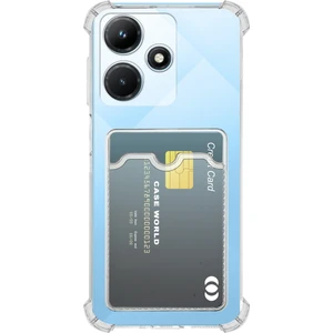 Case World Infinix Hot 30 Play Kamera Korumalı Kartlıklı Darbe Emici Özellikli Şeffaf Silikon Kılıf