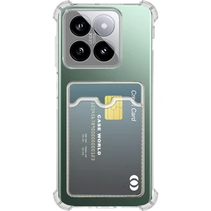 Case World Xiaomi Mi 14 Kamera Korumalı Kartlıklı Darbe Emici Özellikli Şeffaf Silikon Kılıf