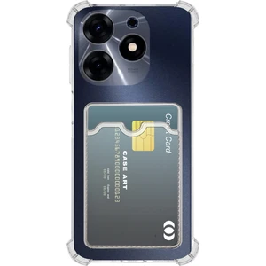 Caseart Tecno Spark 10 Pro Kapak Kamera Korumalı Kartlıklı Darbe Emici Özellikli Şeffaf Silikon Kılıf