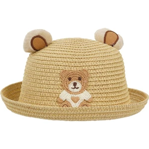 Miniko Kids Kız Çocuk 24700-04 Ayı Fügürlü Hasır Şapka