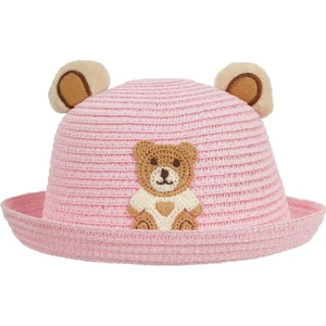 Miniko Kids Kız Çocuk 24700-04 Ayı Fügürlü Hasır Şapka