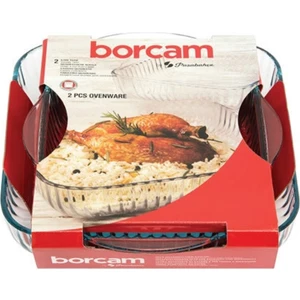 (159166) Borcam Kare Tepsi 2'li
