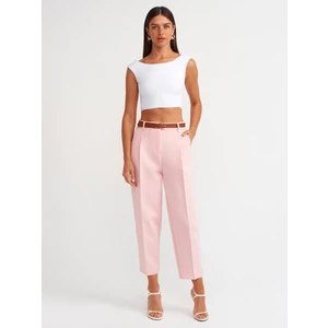 71533 Kemerli Havuç Fit Pantolon-Pudra
