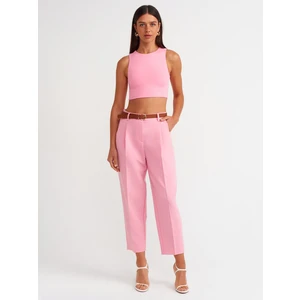 71533 Kemerli Havuç Fit Pantolon-Pembe