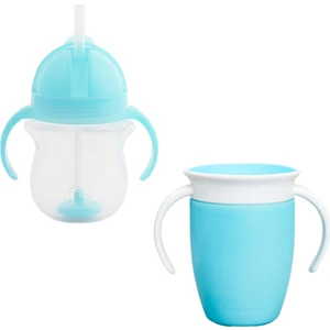 Tıklama Kilitli Uçlu Alıştırma Bardağı 6AY+,207ML,MAVI +Munchkin Mucize 360° Alıştırma Bardağı, 6AY+, 207ML,MAVI