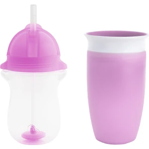 Tıklama Kilitli Uçlu Alıştırma Bardağı 12AY+,296ML,MOR +Munchkin Mucize 360° Alıştırma Bardağı, 12AY+, 296ML,MOR