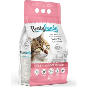 Baby Powder Bebek Pudrası Kokulu Topaklanan Kedi Kumu 5 Lt