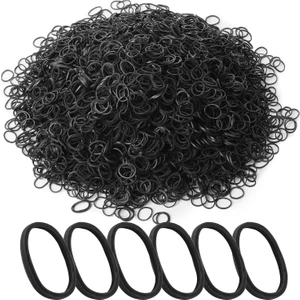 TransForMacion Silikon Saç Tokası Siyah Saç Lastiği Mini Elastik Toka 400 ADET SİYAH 720709 