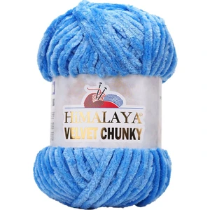 Velvet Chunky Kadife Ip Mavi