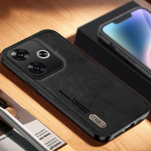Poco F6 Araba Manyetik Emme Retro Mat Pu Cep Telefonu Kılıfı (Yurt Dışından)