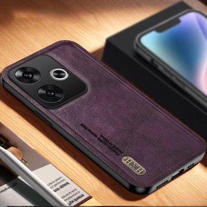 Poco F6 Araba Manyetik Emme Retro Mat Pu Cep Telefonu Kılıfı (Yurt Dışından)