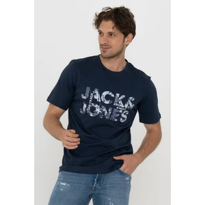 Jack & Jones Bisiklet Yaka Logolu Tisört - Techlogo