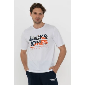 Jack & Jones Erkek Logo Baskili Kisa Kollu Tisört - Luke