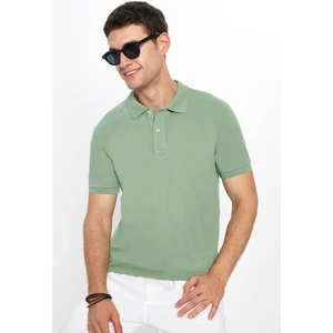 Erkek Slim Fit Dar Kesim Pamuklu Yumuşak Dokulu Serin Tutan Kumaş Düz Pike Polo Yaka Tişört