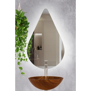 Karaçam Dekor LED Işıklı Damla Şekli Banyo ve Konsol Aynası