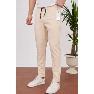 Bayaygun 4014 Duble Paça Joger Düz Pantolon_bej