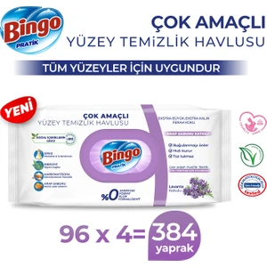 Pratik Yüzey Temizlik Havlusu Lavanta 96X4 (384 Yaprak)