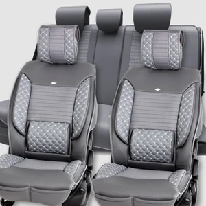 Toyota Rav4 Uyumlu Deri Oto Koltuk Kılıfı Ön Arka Set Füme Elite Model Sc