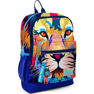 Coral High Kids Lacivert Saks Aslan Desenli Dört Bölmeli Okul Sırt Çantası 23741