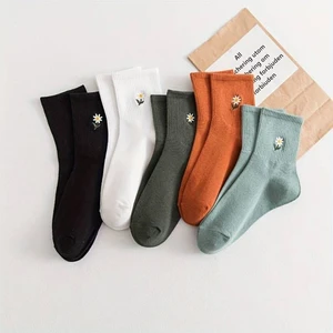 Papatya Desenli Kadın Çorap 5 Çift