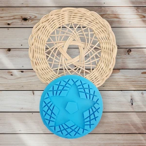 Dolunay Mum Rattan Örme Yardımcı  Yıldız Desen