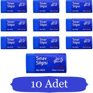 No 24 Dust Free Orta Boy Sınav Silgisi Mavi 6624 10 Adet