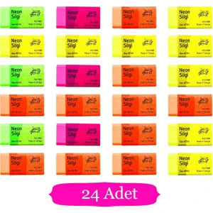 No 24 Pvc Free Orta Boy Neon Silgi 6724 24 Adet
