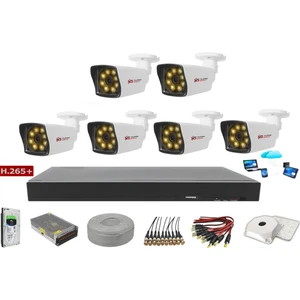 Yıldırım Group 6'lı 5mp Sony Lensli Kamera +H265 Kayıt Cihazı Güvenlik Kamerası Seti