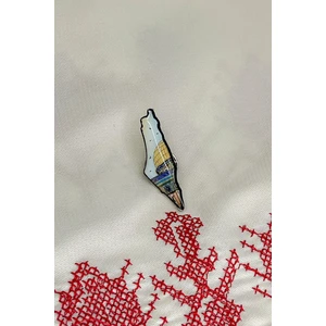 Filistin Haritası Kudüs Görselli Içerir Metal Unisex Yaka Rozeti 1 Adet A300015