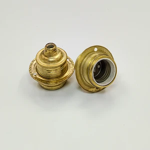 Retro Vitrini Dekoratif E27 Metal Halkalı Gold Renk Duy (1 ADET)