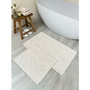 Palamutbükü Doğal Pamuklu 2'li Banyo Paspası 60X100+50X60 cm - Ekru