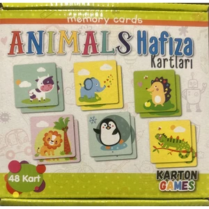 Memory Cards Hafıza Kartları Anımals 48 Kart