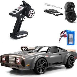 1:14 Elektrikli 50 Km Hız 4WD 2.4ghz Rc Uzaktan Kumandalı Drift Drag Araba Yedek Lastikli LED Işıklı