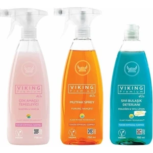 Premium 3'lü (Çok Amaçlı ,mutfak,bulaşık Deterjanı) Paket 750 ml x 3 Adet