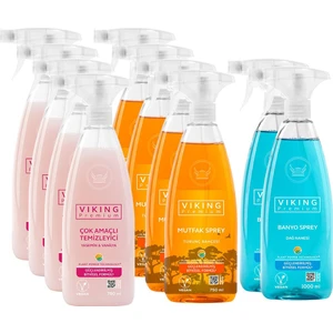 Premium Sprey Karma 10'lu Paket (4x Mutfak, 2x Banyo, 4x Çok Amaçlı ,)750 ml