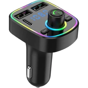 Car C2 Araç Fm Transmitter 5.3 Bluetooth Araç Kiti Hızlı Şarj Qc 3.1 Çift USB ve Type-C Mp3 Sd Kart Çakmaklık Girişli oto müzik çalar