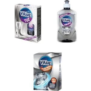 Bulaşık Makinesi 1,5 kg Tuz + Makine Temizleyici Toz + 450 ml Parlatıcı 3 lü Set