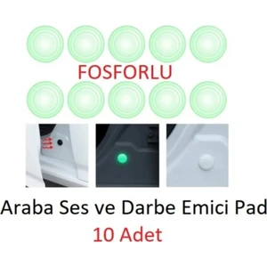 20 Adet Fosforlu Kapı Darbe ve Ses Emici Pad Seti Çarpışmalara, Aşınmalara ve Gürültülere Karşı Etkili Koruma